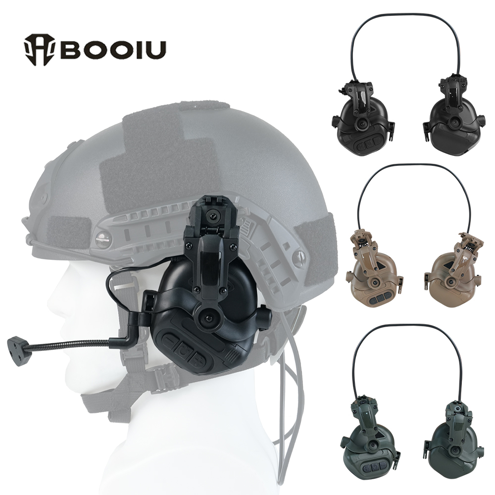 Intercom Headset Helmet - BOOIU Tactical Shooting Headset Fast Helmet
