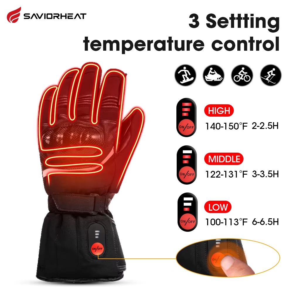 Motorcycle Gear Gloves - Savior Heat 100% Waterproof Motorcycle Gloves