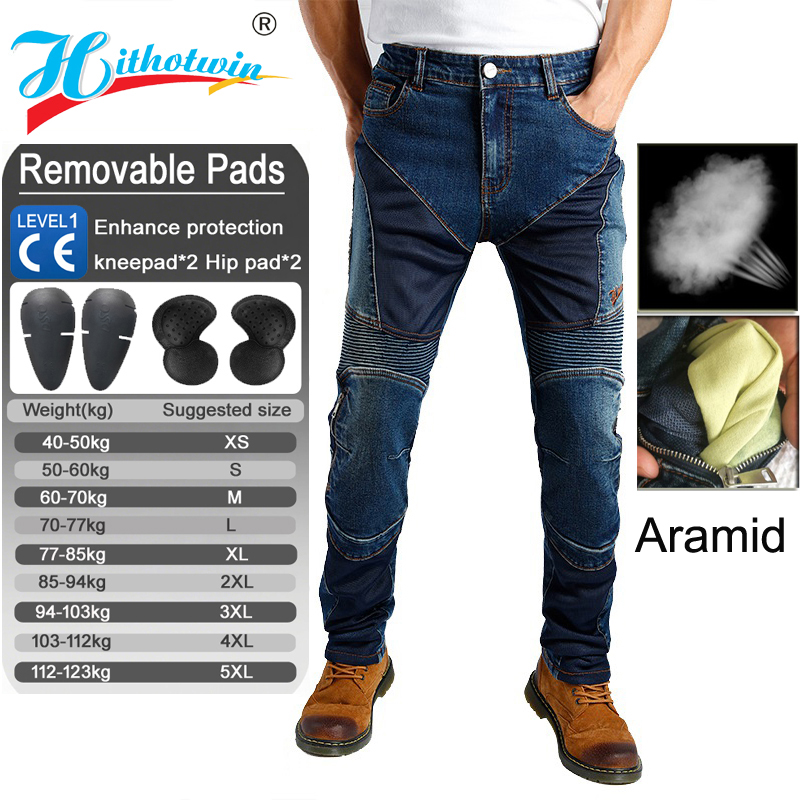 Motorcycle Gear Blue - Men Motocross Pants Summer Motorcycle Jeans