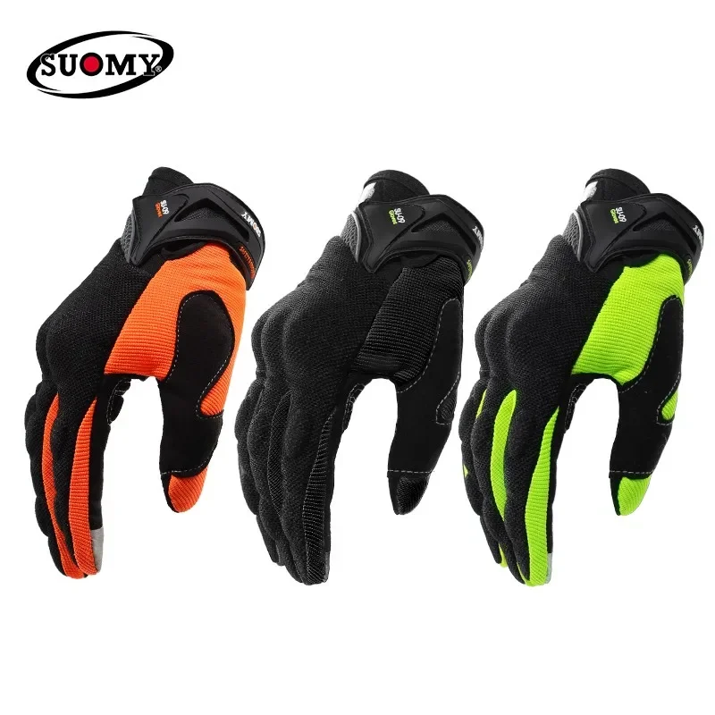 Motorcycle Gear Gloves - SUOMY Breathable Full Finger Racing Motorcycle