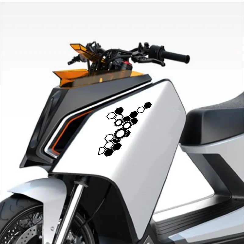Motorcycle Gear Logo - 1PC Honeycomb Gear Motorcycle Stickers Motocross