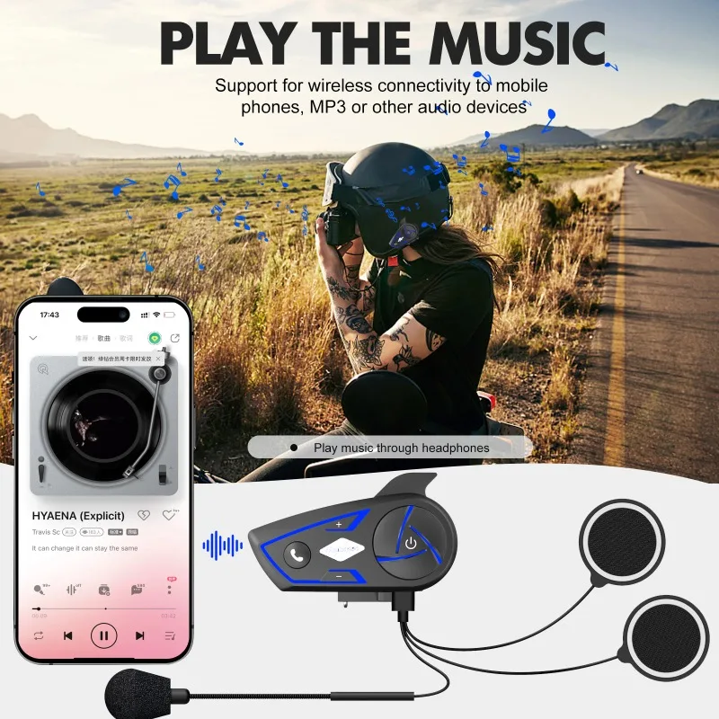 1000M Range Bt5.0 S3 Helmet He - Intercom Headset Helmet 评论和价格