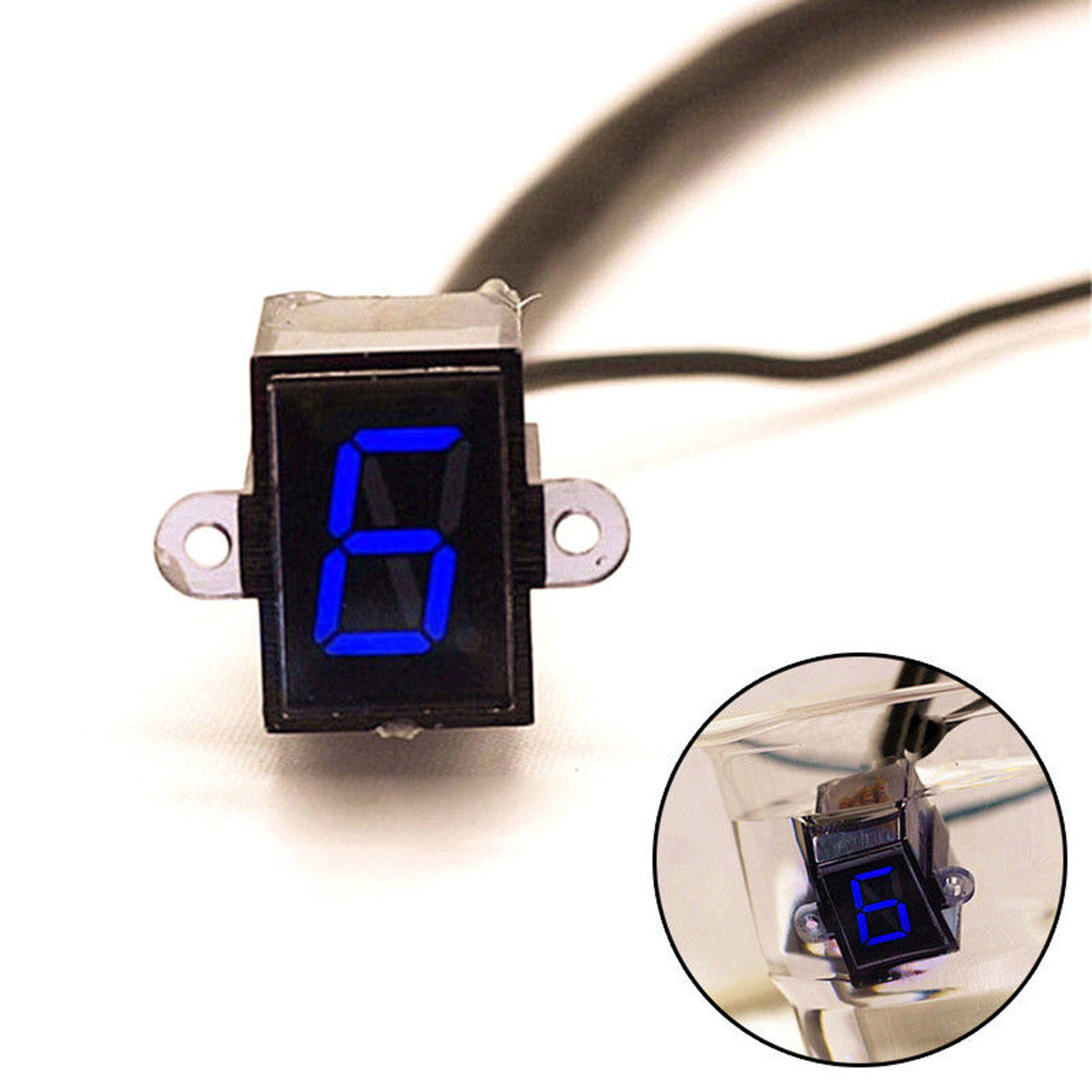 LED Motorcycle Gear Indicator  - Motorcycle Gear Blue 评论和价格