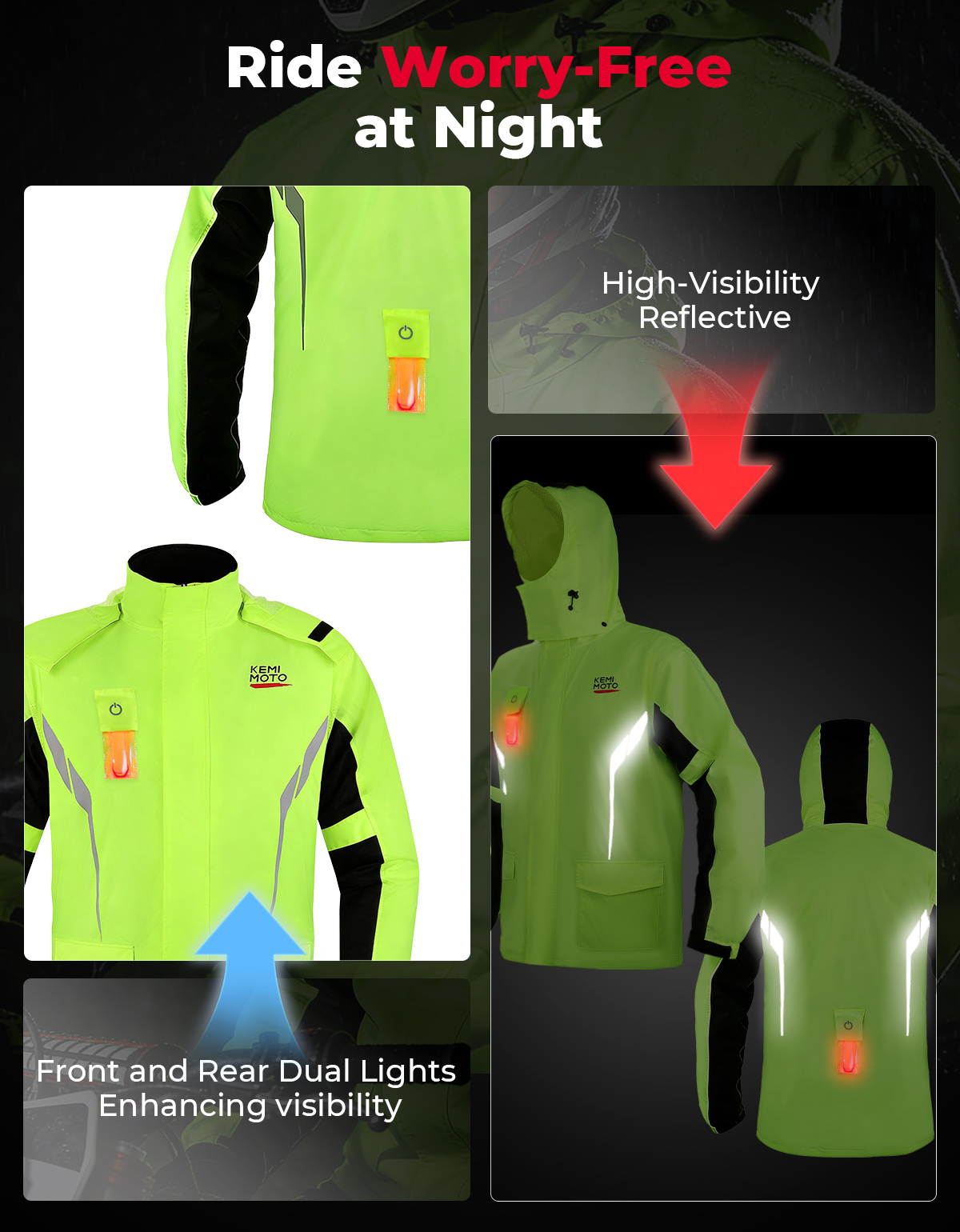 KEMIMOTO Unisex Waterproof Rai - Gear Set Motorcycle 评论和价格