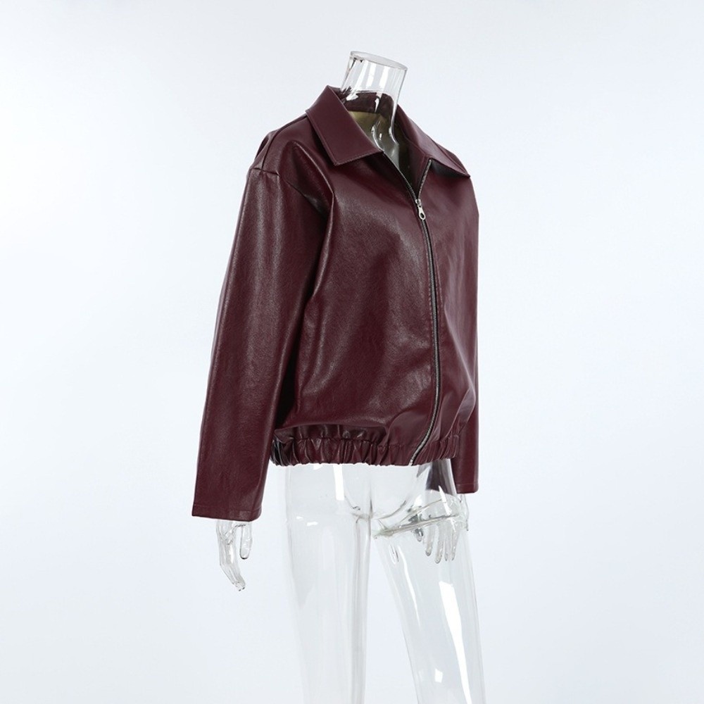 Vintage PU Leather Jacket Matt - Motorcycle Gear Outfit 评论和价格