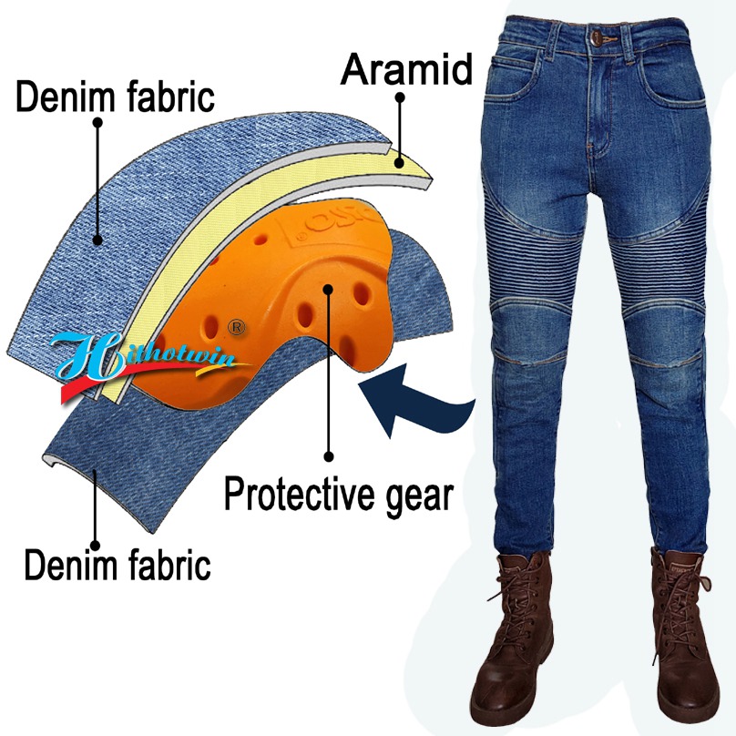 Women's motorcycle jeans Kevla - Motorcycle Gear Blue 评论和价格