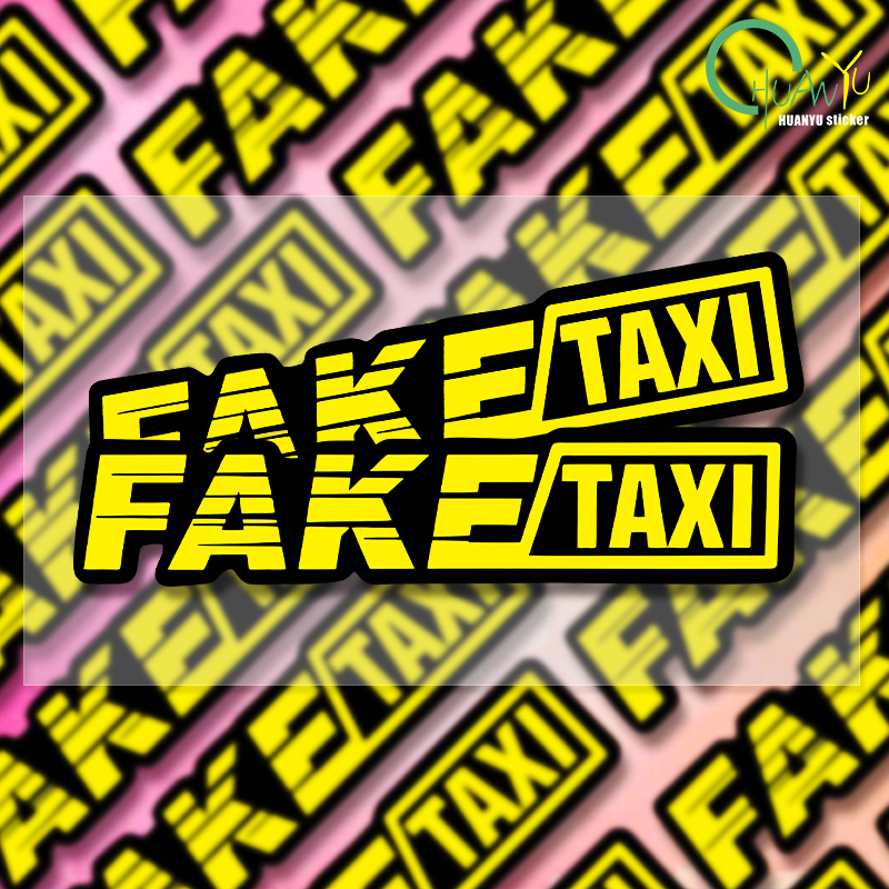 Yellow Fake Taxi Logo Pvc Wate - Motorcycle Gear Logo 评论和价格