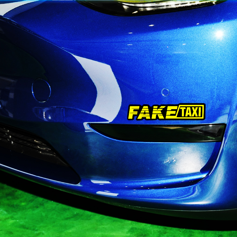Yellow Fake Taxi Logo Pvc Wate - Motorcycle Gear Logo 评论和价格