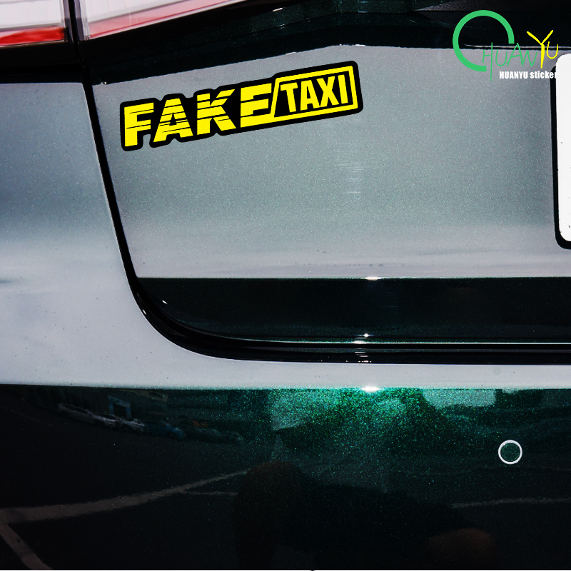 Yellow Fake Taxi Logo Pvc Wate - Motorcycle Gear Logo 评论和价格