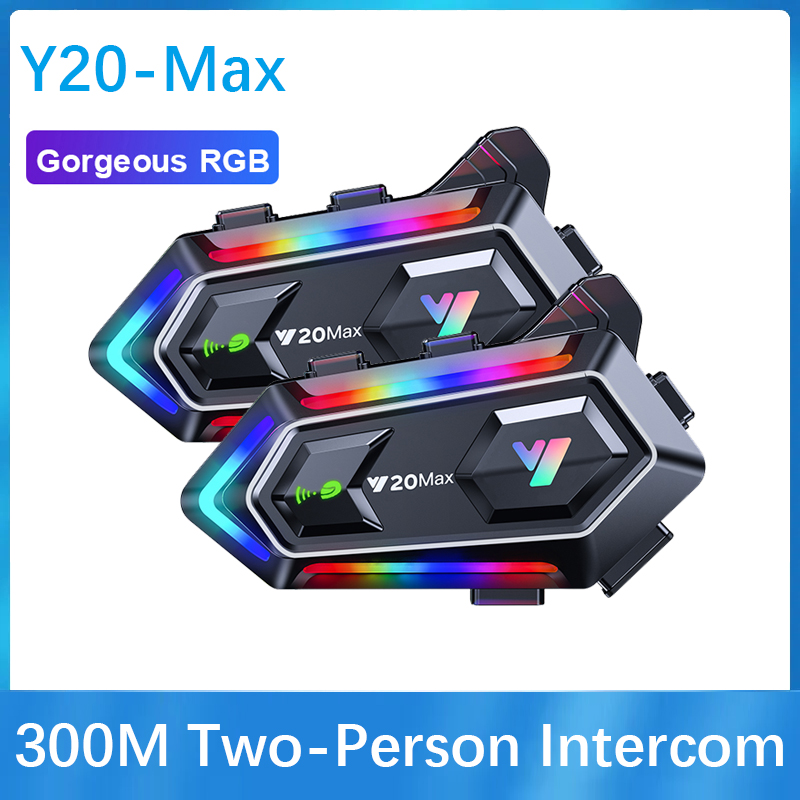 Y20 MAX Motorcycle Helmet Blue - Intercom Headset Helmet 评论和价格