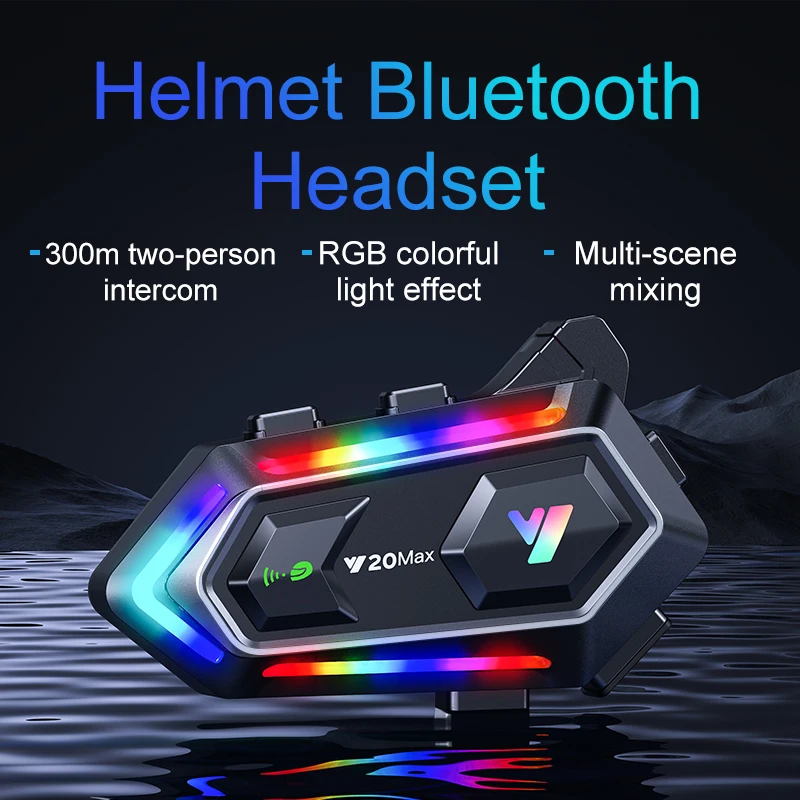 Y20 MAX Motorcycle Helmet Blue - Intercom Headset Helmet 评论和价格