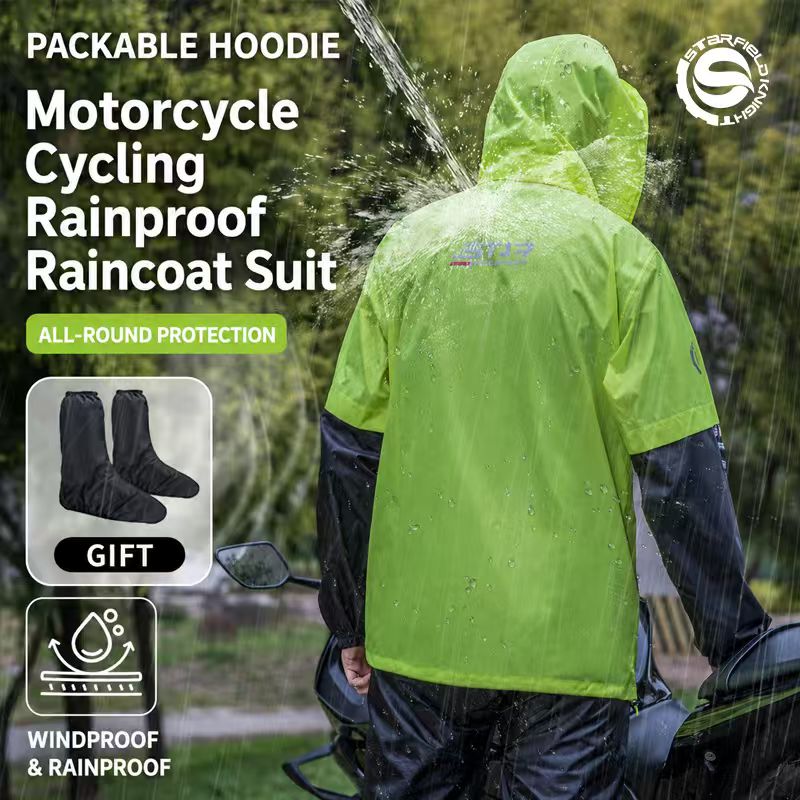 SFK Motorcycle Riding Raincoat - Motorcycle Gear Logo 评论和价格
