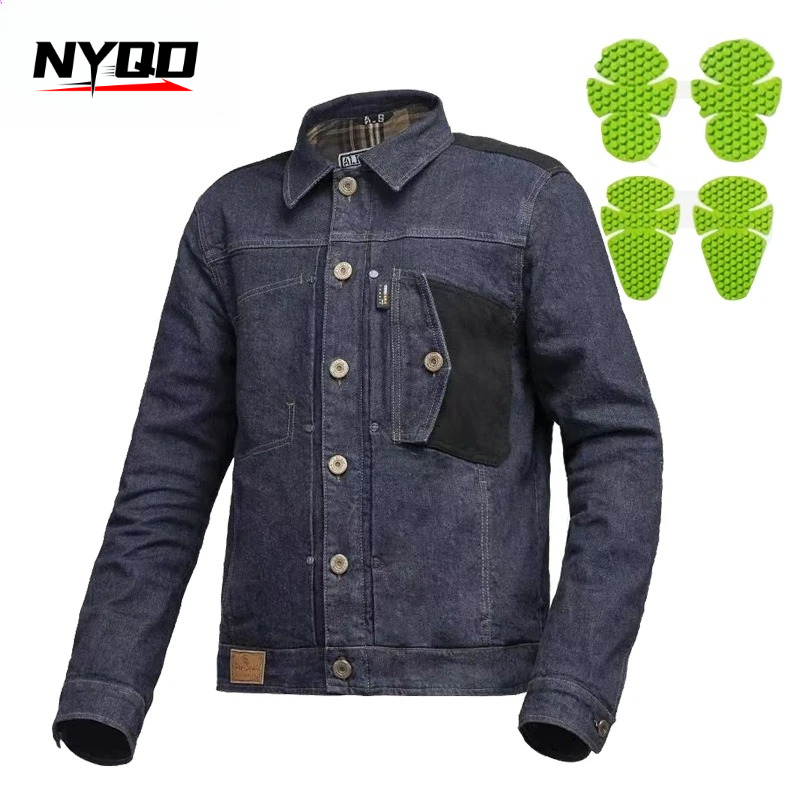 Retro Motorcycle Jeans Blue Ri - Motorcycle Gear Blue 评论和价格