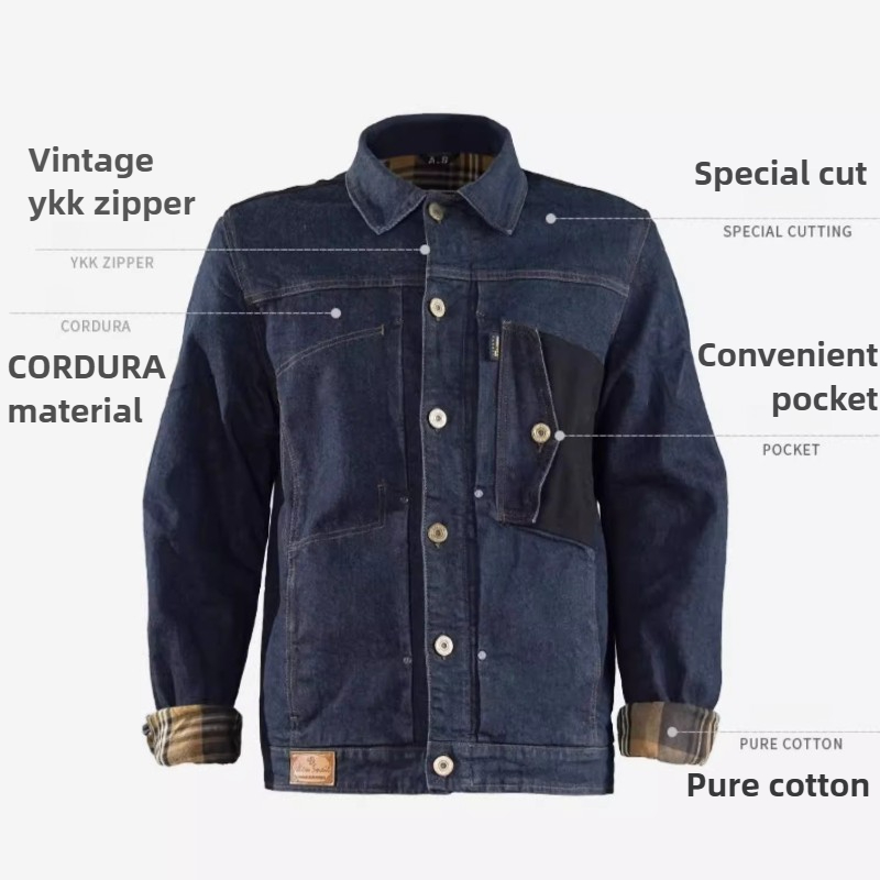 Retro Motorcycle Jeans Blue Ri - Motorcycle Gear Blue 评论和价格